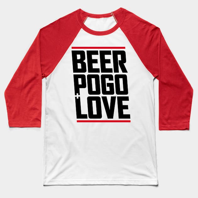 beer, pogo & love Baseball T-Shirt by manuvila